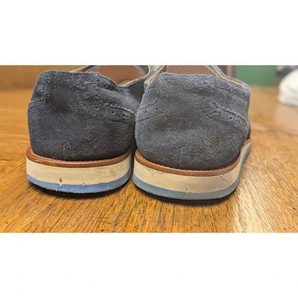 Vintage Polo Ralph Lauren Blue Suede Leather Oxford Casual  display picture 3